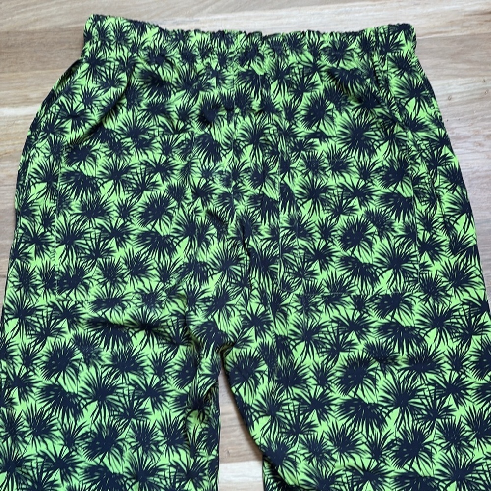 NWT Sandrine Neon Rose Green and Black Patterned Joggers Women’s M - Picture 13 of 15